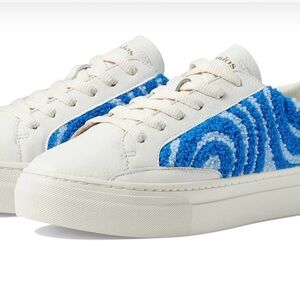 Soludos Ibiza Platform Psychedelic Spiral Sneakers Marine Blue